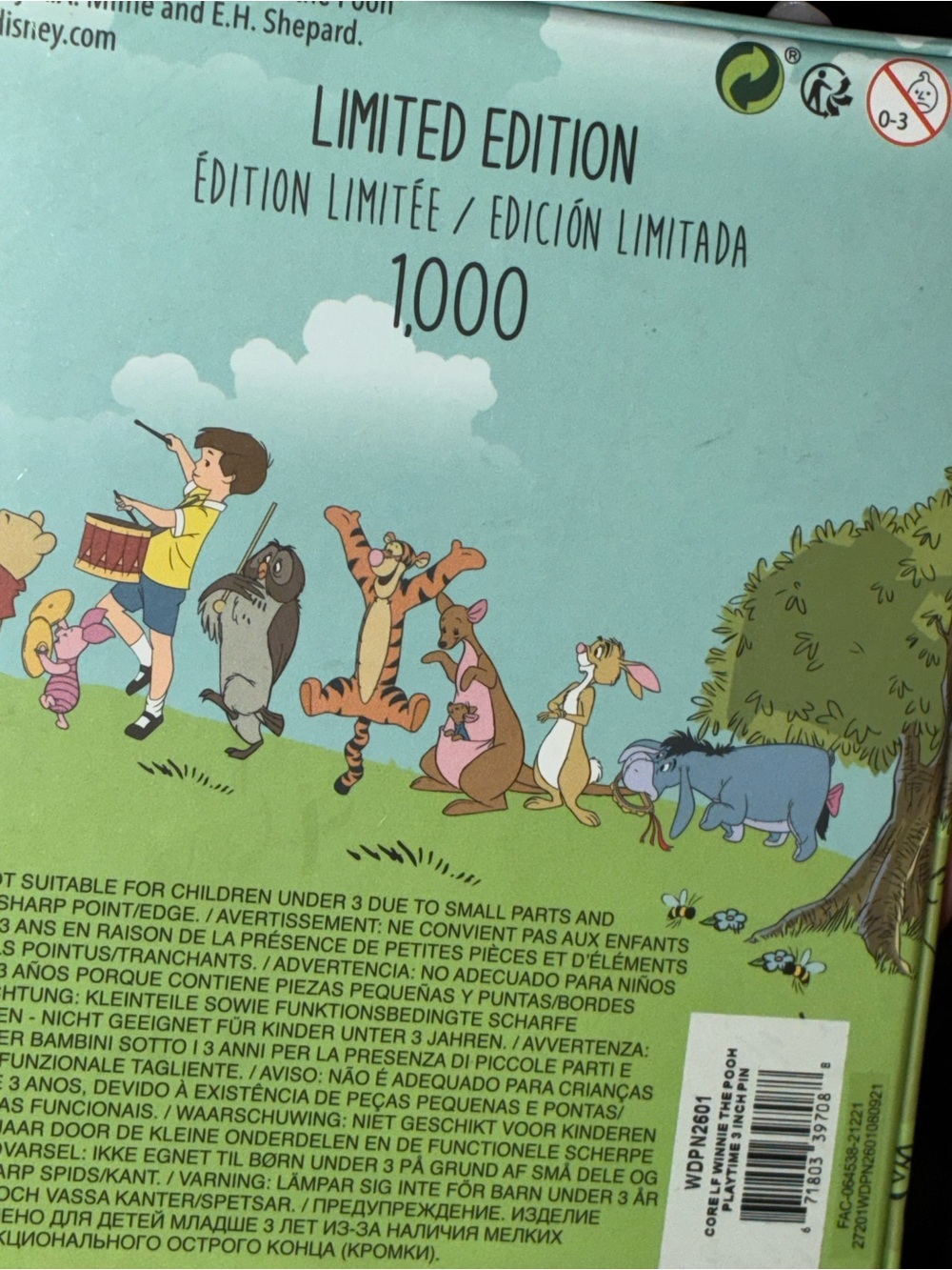 Loungefly L.E. 1000 Sliding Pooh play time pin - Picture 3 of 3